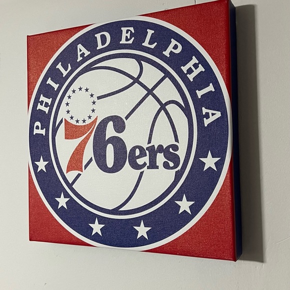 Philadelphia 76ers basketball team/ canvas print wall art size 12x12 - Picture 1 of 3